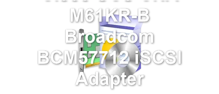 Cisco UCS CNA M61KR-B Broadcom BCM57712 iSCSI Adapter