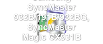 Samsung SyncMaster 932B/191B/932BG, SyncMaster Magic CX931B