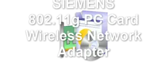 SIEMENS 802.11g PC Card Wireless Network Adapter