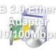 USB 2.0 Ethernet Adapter 10/100Mbps