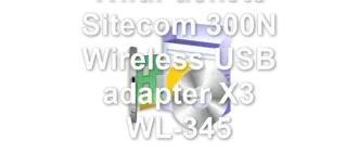 WildPackets Sitecom 300N Wireless USB adapter X3 WL-345